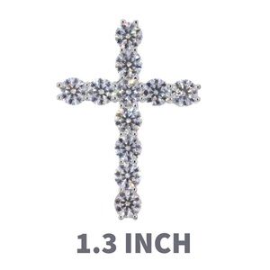 Tennis Cross VVS Moissanite Pendant